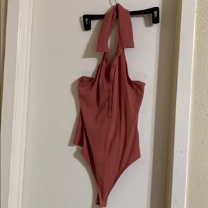 Ladies Sz Sm Racer Back V Neck Snap body top